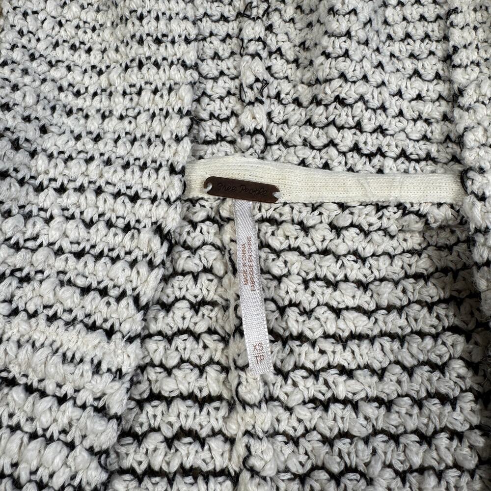 Free People Cardigan Sweater Womens XS Love Me Tender Fringe Shawl Hood - Picture 5 of 7
